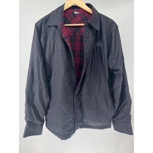 The North Face Jacket Men's M  Black Fort Point Flannel Snap Reversible Shacket